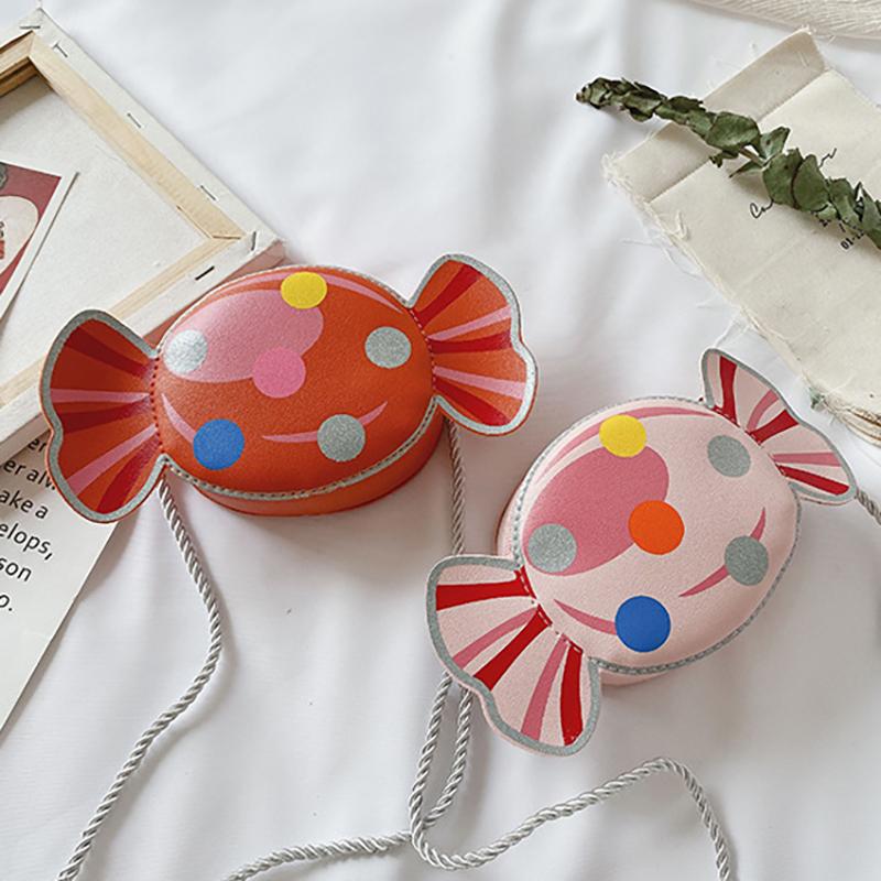 Kinder Süße Bonbon Umhängetasche Mädchen Crossbody Tasche Messenger Bag PU Leder Kleine Handtasche Taschen Münzbörse