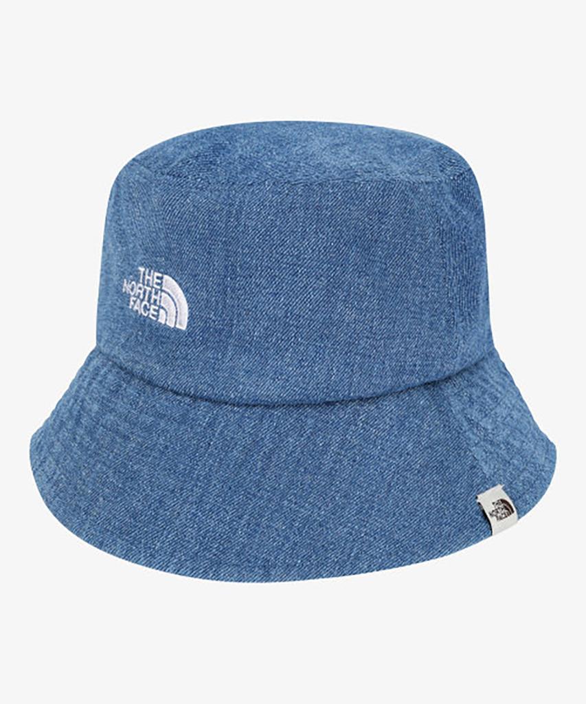 Noseupeiseu Ne3Hs00K White Label Logo Bucket Hat Denim Blue