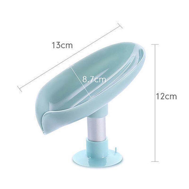 2 Pcs Leaf Shaped Soap Holder Shower Soap Shelf Free Punching Soap Box Home Does Not Accumulate Water Bathroom Supplies