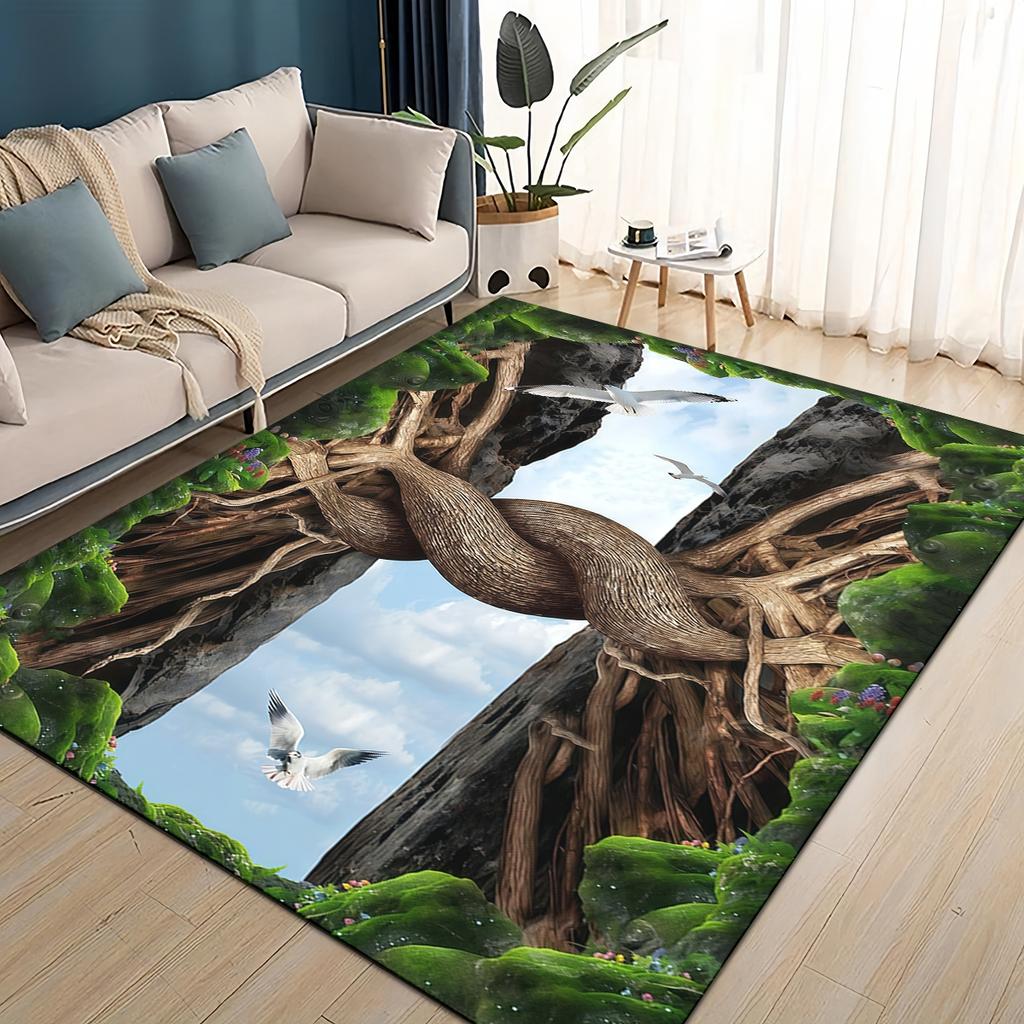 27 Style 3D Illusion Pattern Hallucination Underwater Dino Carpet Rug for Living Room Bedroom Home Sofa,kids Non-slip Floor Mat