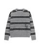 Ledeoli Logo Hairy Stripe Knit [Grey]
