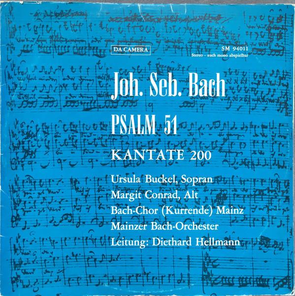 

LP Record JOHANN SEBASTIAN BACH URSULA BUCK Psalm 51 Kantate 200 SM94011 Da Camera Magna Germany Classical Used
