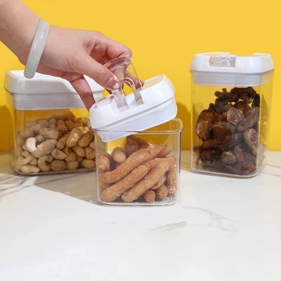 Rektangulær tørrmat kornmel bønner Lufttette Flip Oppbevaringsbeholdere