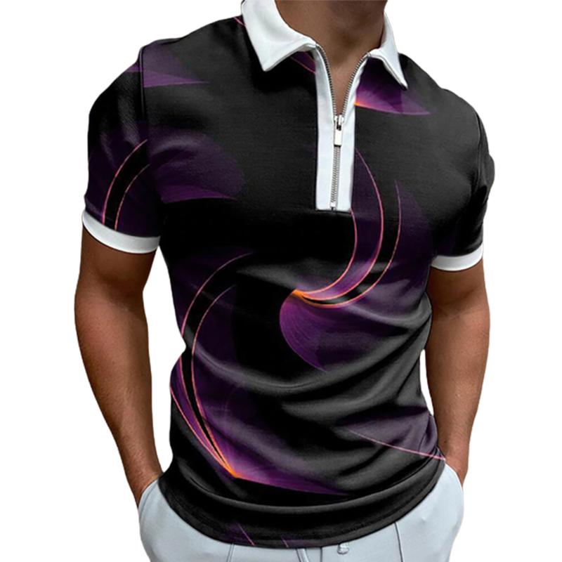 Повседневная футболка с лацканами — фото 5