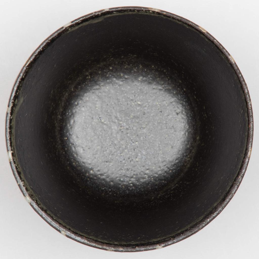 Shigaraki Ware Hechimon Rock Cup with Waterfall Stripes