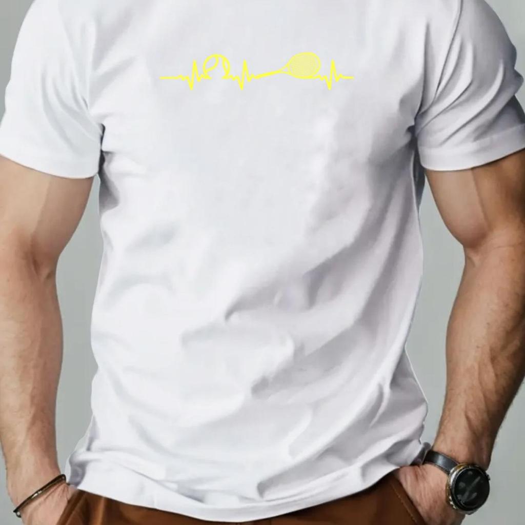 Men's Tennis Graphic T-Shirt Athletic Tee for Tennis Players Fans Casual Outings Breathable Everyday Top Clotihing