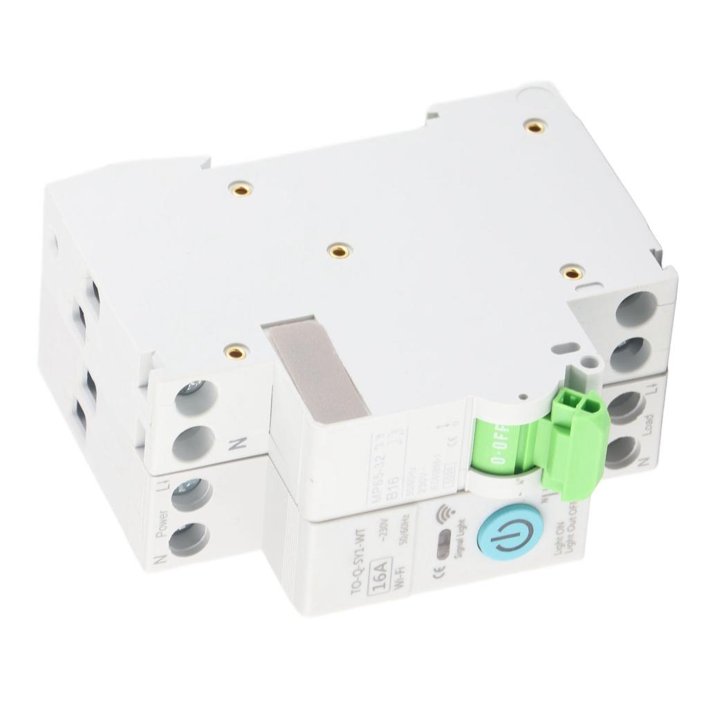 1P+N Smart Intelligent WiFi Circuit Breaker 3 Timing Modes Remote Control Household Circuit Breaker 16A AC230V