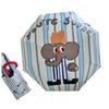 New hand-opened 8-bone vinyl curved hook umbrella, weather and rain cartoon design sunshade, folding sunscreen sun umbrella