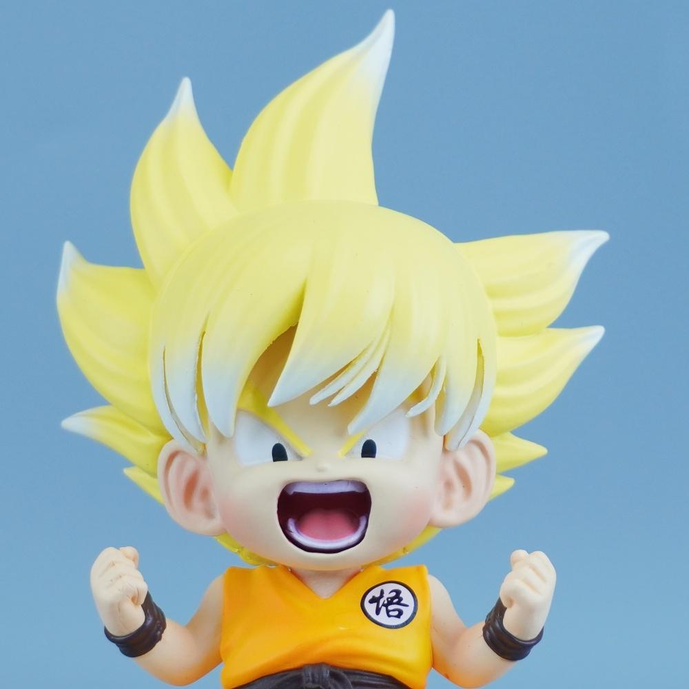 13.5cm/5.31in Anime Dragon Ball Figure Goku Action Figures Pvc Statue Desktop Ornamen Collection Model Toys Gifts Round Sensory Compression Bouncy