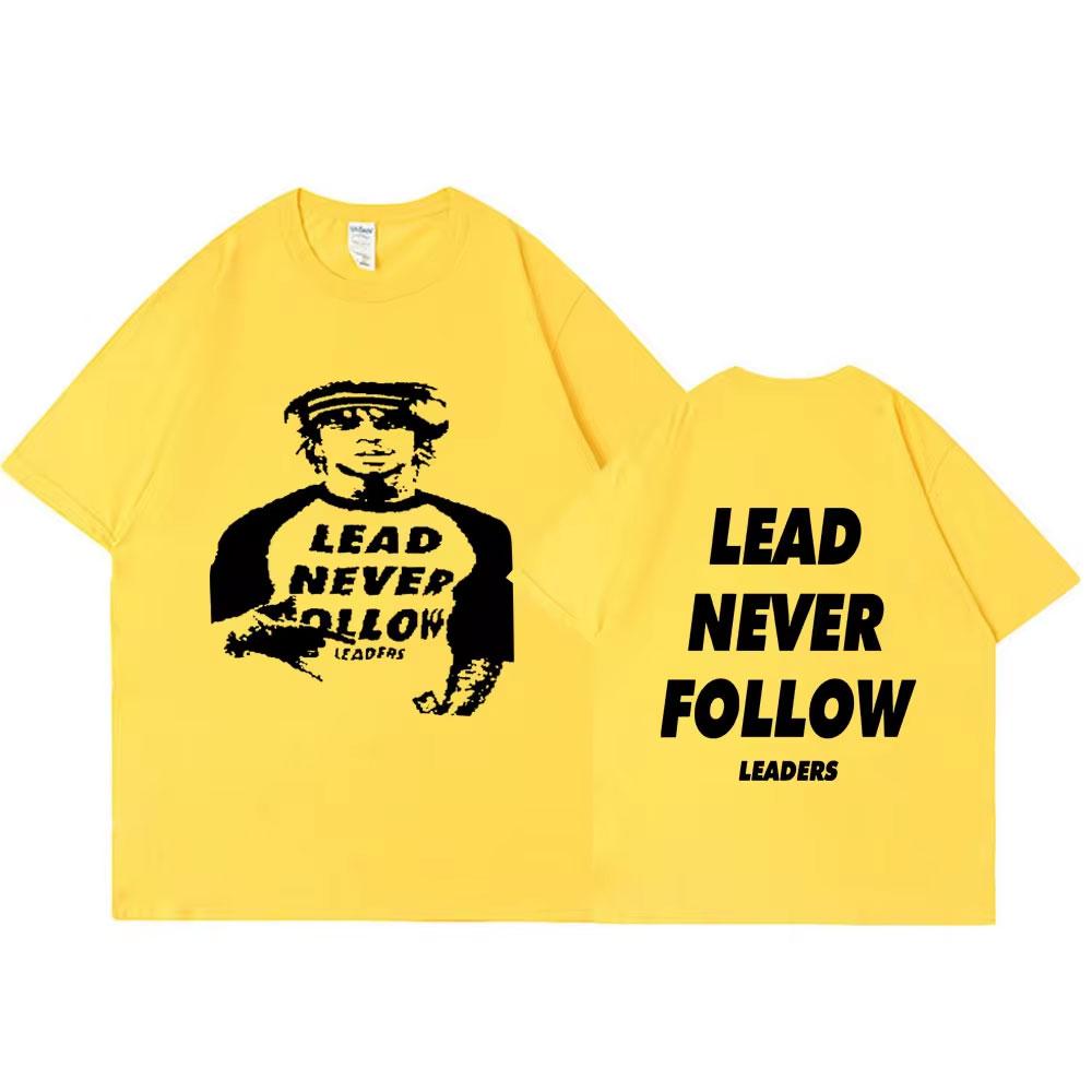Rapper Chief Keef Lead Never Follow Leaders T Shirt Unisex Women Fashion Vintage Tshirt  Cotton Casual Soft Oversized Tshirts