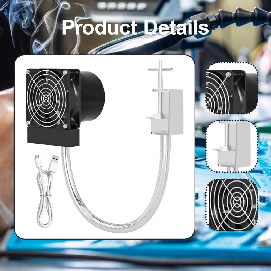 Adjustable Exhaust Fan for Soldering with Smoke Removal Function Garage and Workshop