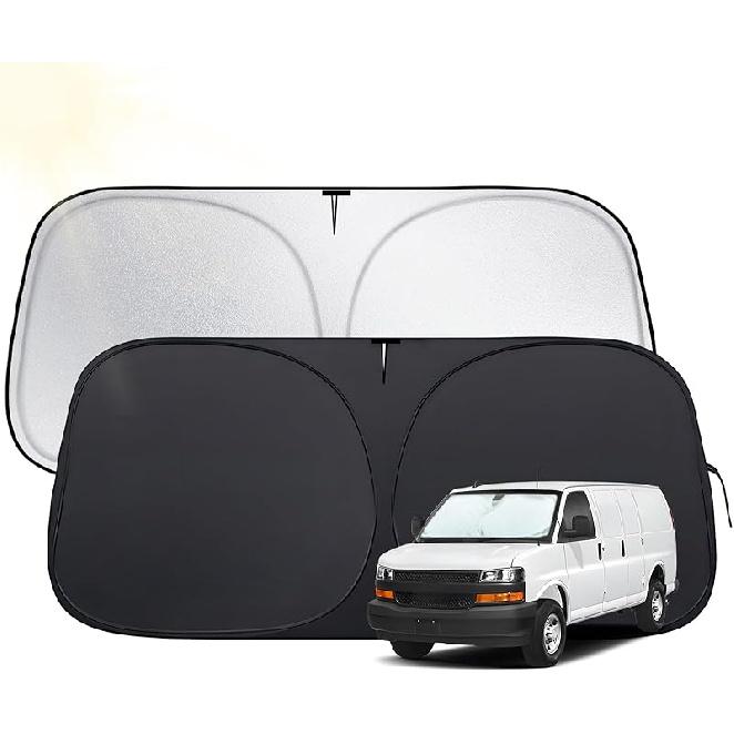 Windshield Sun Shade For Toyota 4Runner 2010-2025,  Fit Car Sun Shades With 420D Fabric & Foldable Memory Steel Wire, Sunshade For Car Windshield