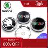 Autoaufkleber 2025 Neu 4 Stück 56/60mm Auto Radnabendeckel Abzeichen Aufkleber Radkappe Ersatz Für Skoda S Fabia 2 Superb 2 Octavia