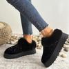 Fashion Luxury Sequined Fabric Non Slip Snow Boots Women 2025 Winter Comfort Fur Thick Bottom Ankle Boots Warm Short Plush Booties