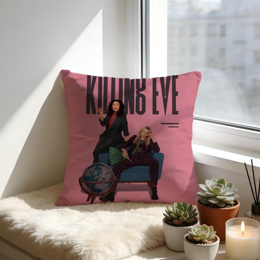 Killing Eve Cushion Cover Cozy Velvet Throw PillowSoft Warm Cushion For Sofa Bed