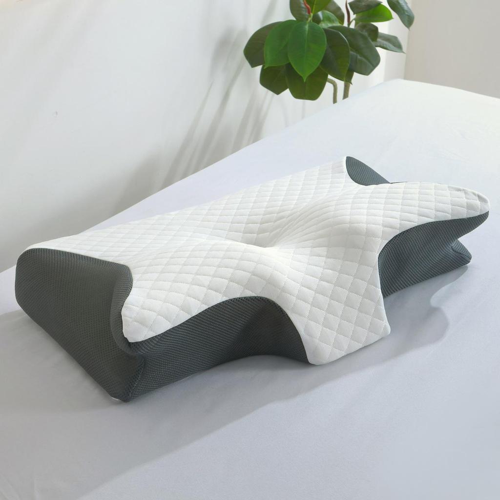 Butterfly-Shaped Memory Foam Pillow for Breathable Neck Support and Cervical Spine Comfort