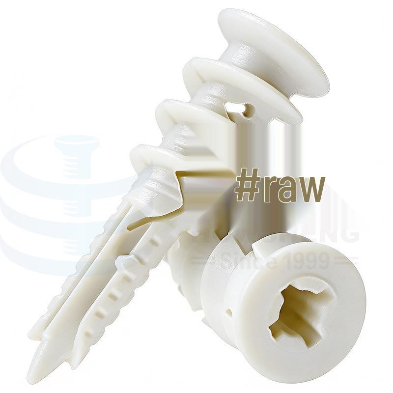 Gypsum Board Nylon Spiral Wall Anchor Plug - White