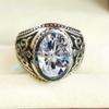 Moissanite Oval Cut Gemstone With 925 Sterling Silver Ring For Men's #B291 JL375681946718