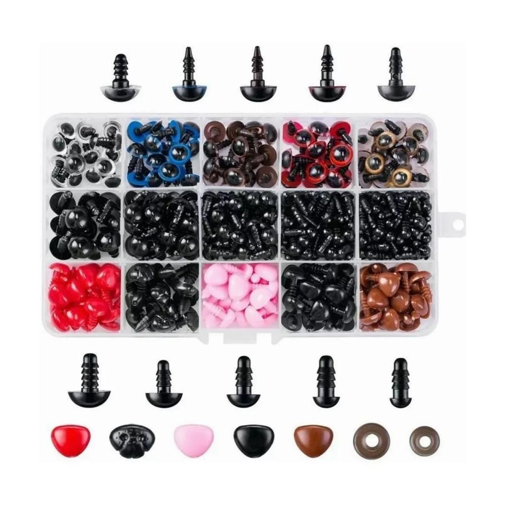 752pcs With Washers Resin Eyes Assorted Sizes Stuffed Animals Craft Resin Noses Plush Toy Making