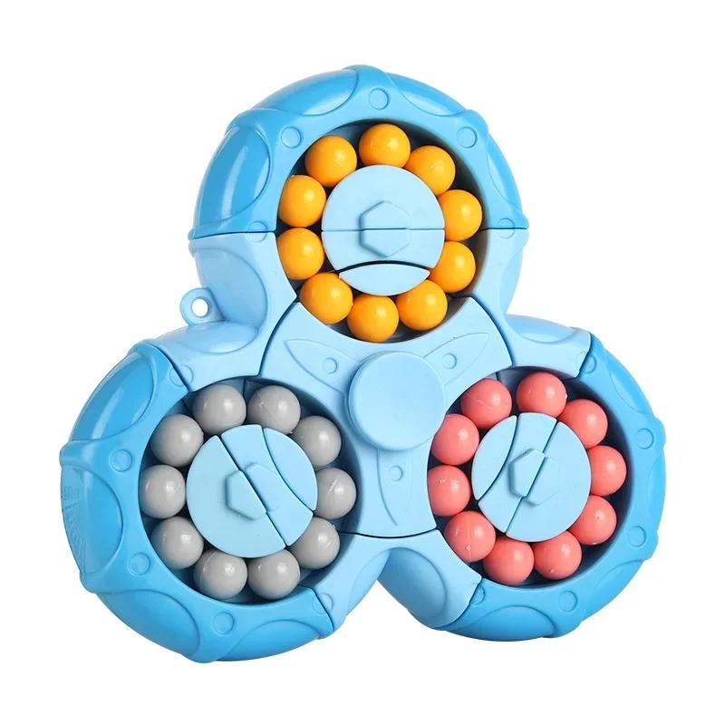 Latest Rotating Magic Beans Cube Creative Fidget Spinner Magic Cube Children Puzzle Instructive Playthings Children Stress Relief Cube Playthings