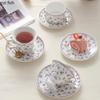Cupa de Ceai cu Flori din Ceramică, Set Ceașcă de Cafea și Farfurioară, Cană pentru Ceaiul de După-amiază, Farfurie pentru Desert, Căni pentru Micul Dejun, Pahar pentru Apă, Ceainic, Fierbător