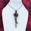 Red Fire Labradorite Pendant Copper Wire Wrapped Pendant Handmade Jewelry Very Pretty Gemstone Pendant Copper Wire Key Jewelry Gifts for Her