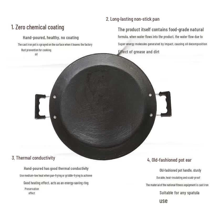 Yuzhou Commercial Cast Iron Griddle Pan