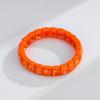 Square Colorful Crystal Enamel Bangle Elastic Geometric Women Rainbow Beaded Bracelets Jewelry Accessories Colored Bracelet