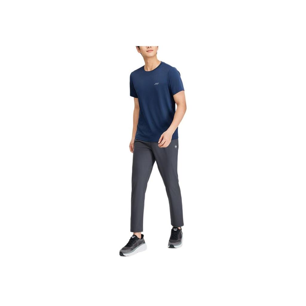 Skechers Godri Straight Leg Breathable Comfortable Casual Quick-Dry Knitted Sports Pants Men Bottoms Charcoal-Gray P225M103-000G