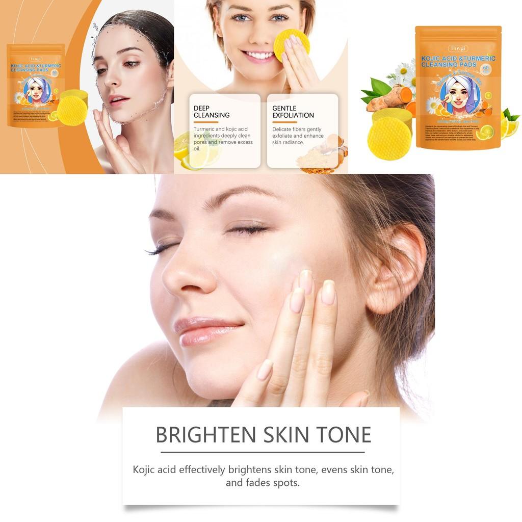 Hoygi Turmeric Alkaline Cleansing Pads For Hydrating And Moisturizing Skin Care
