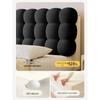 Creamy Snowball Tatami Bed Backrest Cushion: Thickened Teddy Fleece Upholstery 2024