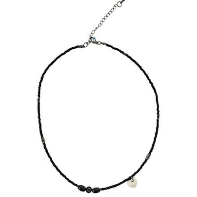 Colar OPENTYPE Semente Negra Hematita (PRETO)