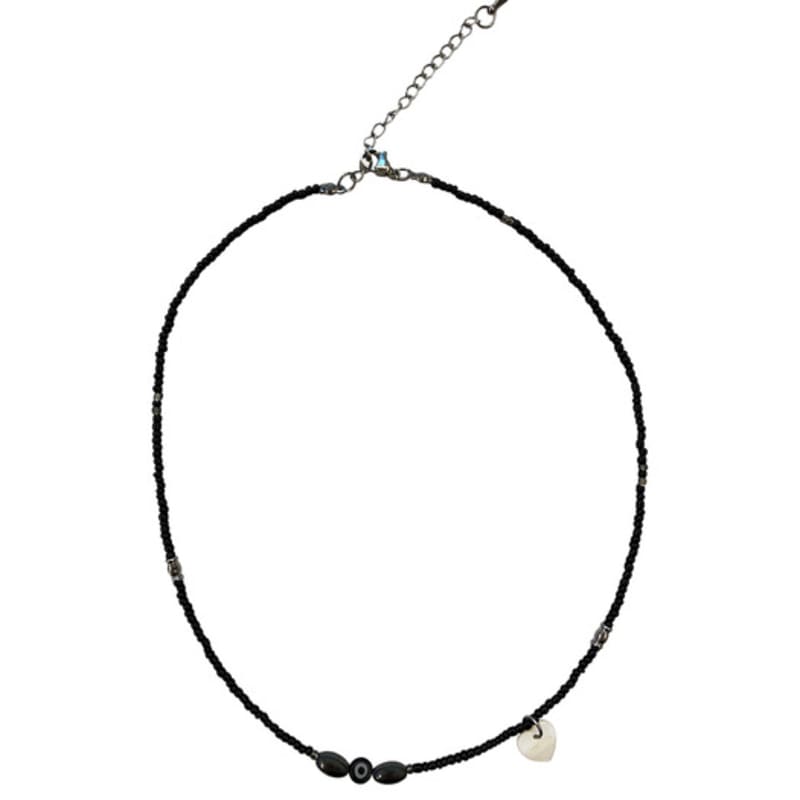 OPENTYPE Black Seed Hematite Necklace (BLACK)