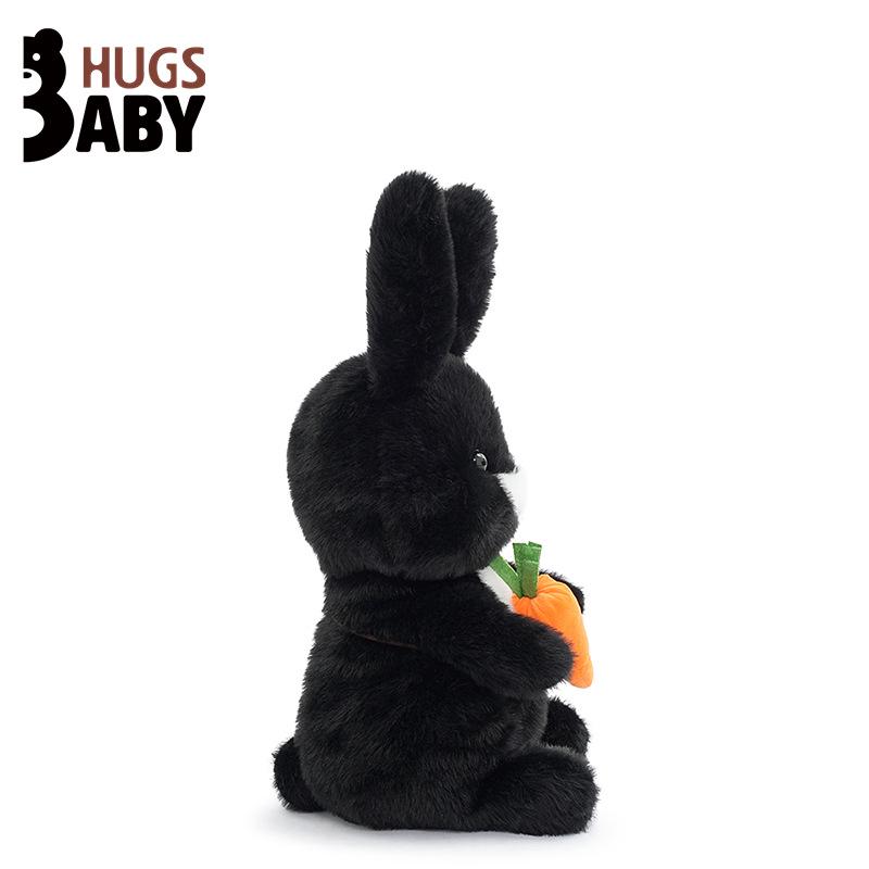 Hugs Baby Genuine Plush White Rabbit Holding Carrot - Creative Gift Toy
