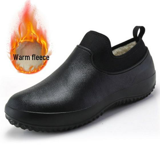 Men's Large Waterproof Non-Slip Rubber Shoes for Kitchen, Work & Rain