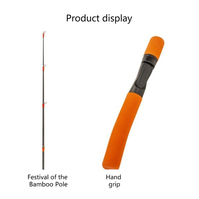 Double Section Ice Fishing Rod High Strength Carbon Fiber Lightweight EVA Handle Stainless Guide For Freshwater Fishing
