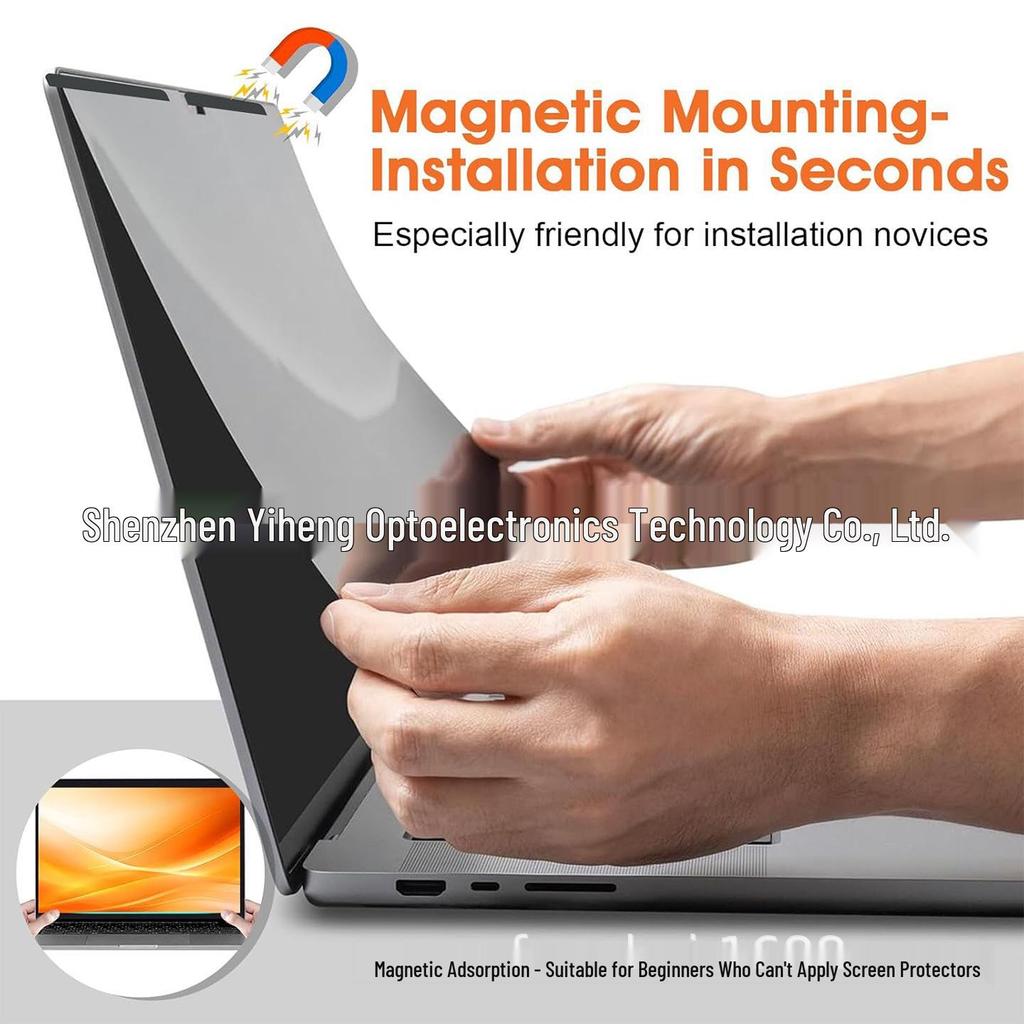 Magnetic Removable Laptop Privacy Screen: Anti-Peep & Anti-Glare for 13.3-16 Inch Displays