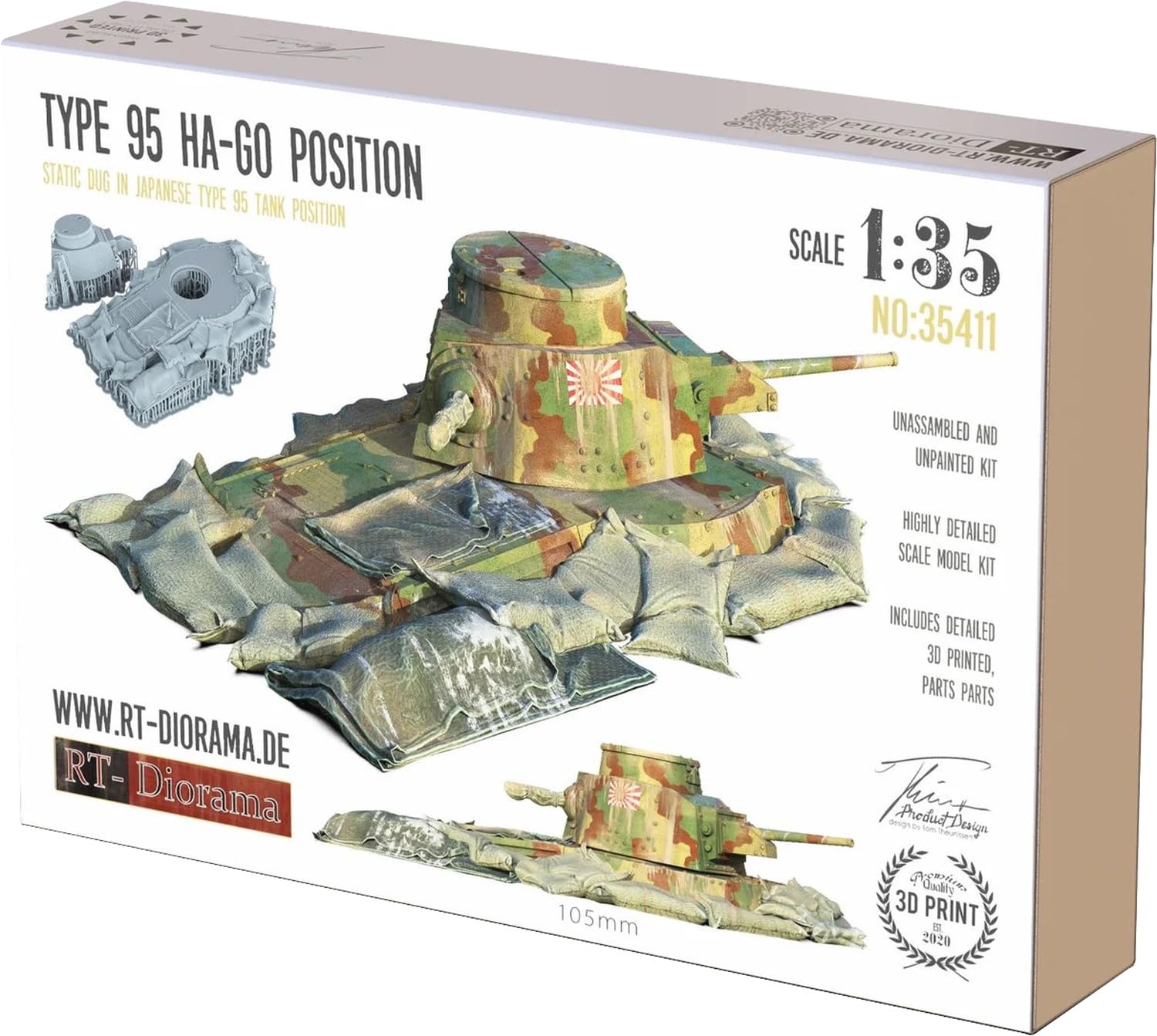 

RT Diorama Type 95 Light Tank Ha Tank Tochka Diorama Scenery Model Kit RTD35411 1/35 (Scenery)