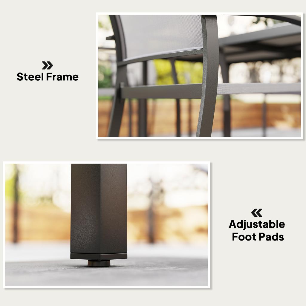 Five-Piece Outdoor Garden Dining Set - Grey