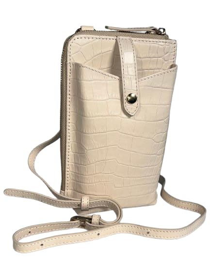 

Smartphone Genuine Cowhide Crocodile Genuine Cowhide Smartphone Shoulder Shoulder Travel Travel Unisex Embossed [Rebecca] Pouch, Leather, Embossed,