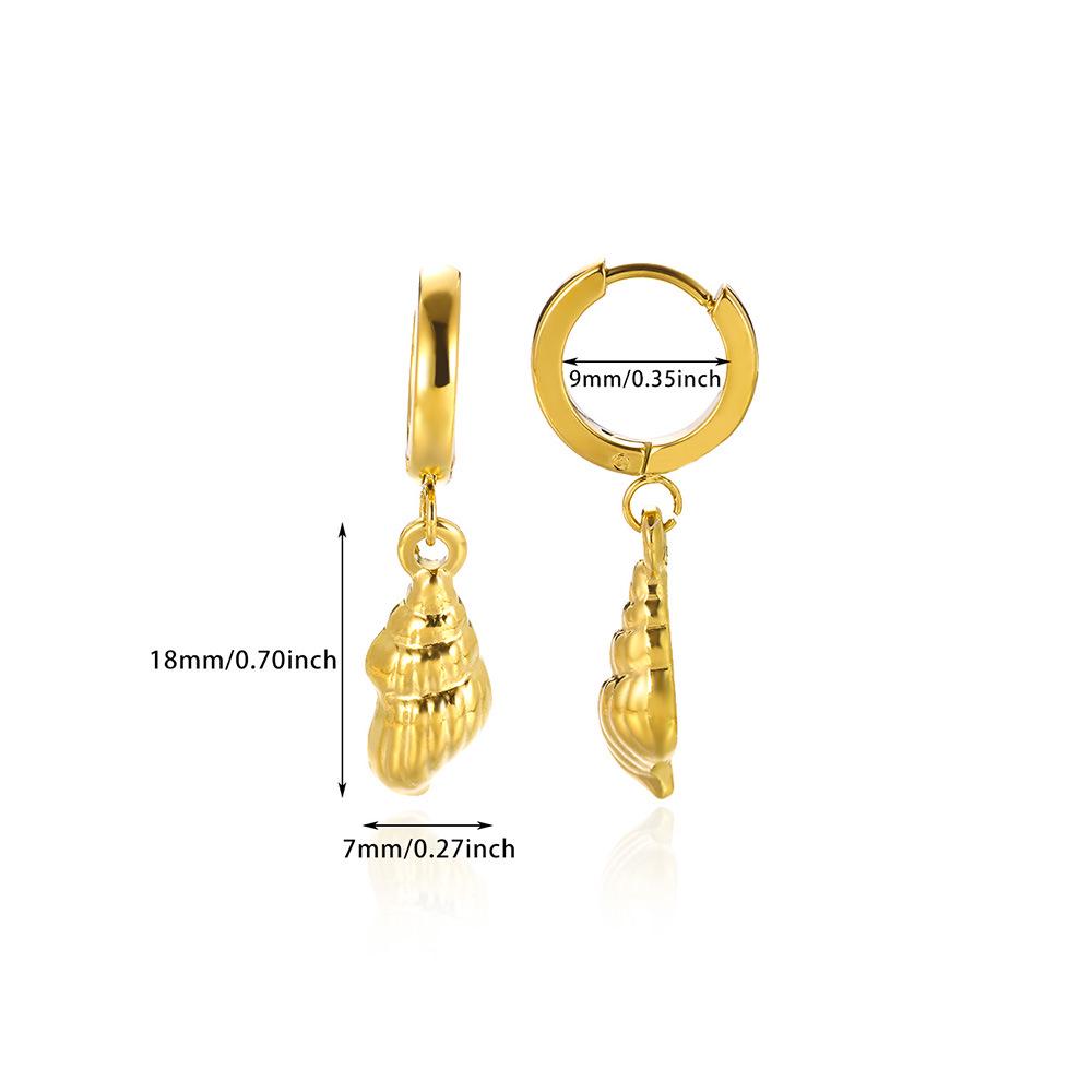 

Seaside Marine Life Earrings: Starfish, Seashell, Dolphin, Seahorse, Octopus - Stainless Steel Gold