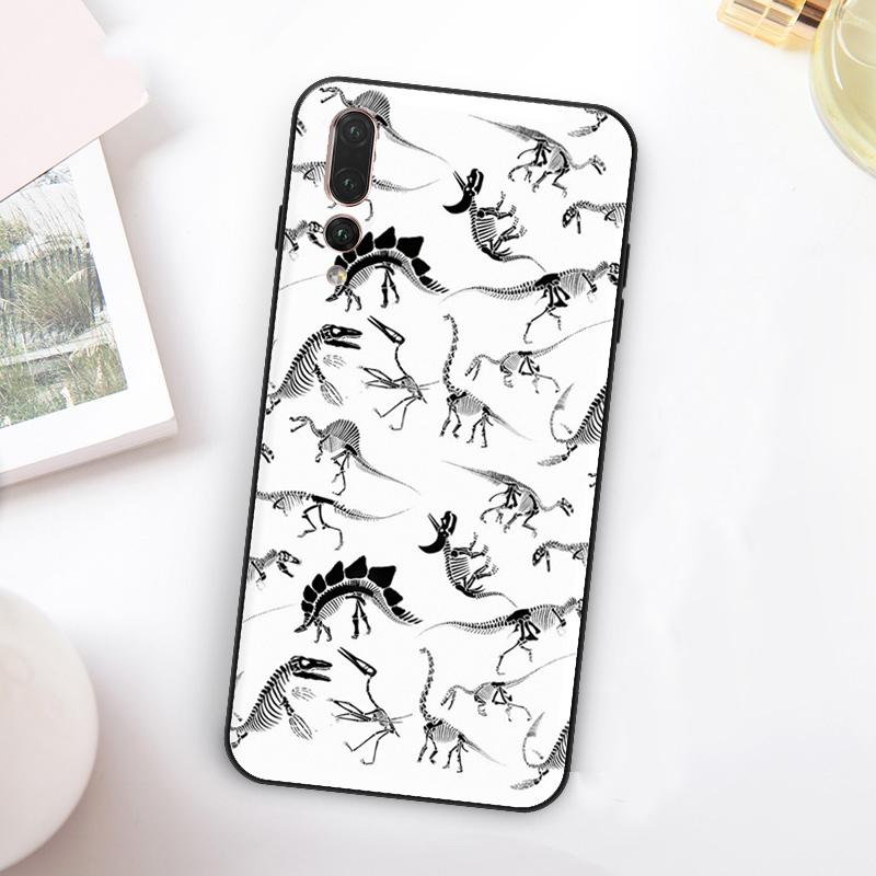 Skeleton Dinosaur Pattern For Huawei Nova Y60 Y70 Y90 Y72 Y73 Y61 Y91 7i 8i 11i 12i 12s 9 10 SE P20 P30 P40 Lite Case