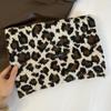 Lightweight Leopard Print Scarf Cashmere Blend Winter Shawl Trendy Imitation Wool Scarf  Unisex