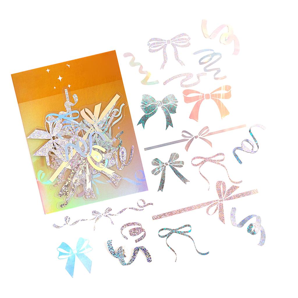 45pcs Bowknot Scrapbook Stickers Cute Strong Adhesion PET Planner Stickers Decal for Diary Photo