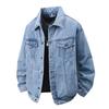 Giacche di Jeans da Uomo Primavera Autunno 2026 Cappotto Cowboy Monocolore Uomo Capospalla Casual Largo Maschile Lavato Y2K Corea Trendy Cappotti