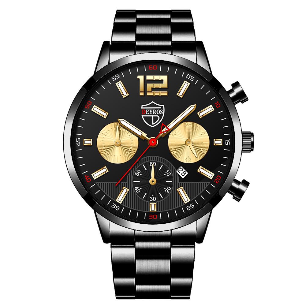 Stainless Steel Strap Luminous Calendar Men'S Watch Automatic Quartz Watch