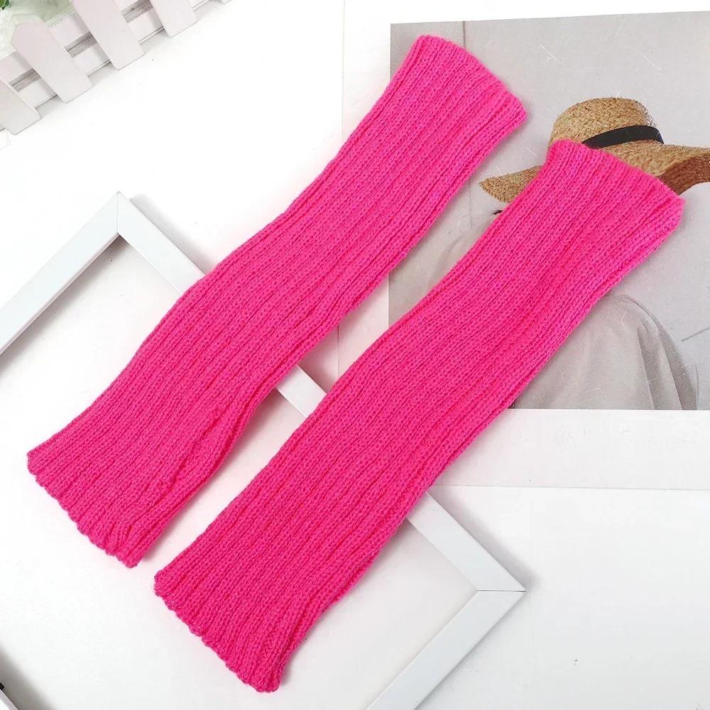 Lange fingerlose Handschuhe Damen Fäustlinge Winter Armwärmer Kawaii Gestrickte Ärmel Weiche Mädchen Anime Kleidung Punk Gothic Lolita Handschuhe