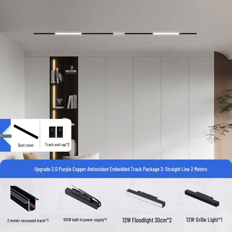 Full Spectrum Recessed Magnetic LED Track Floodlight