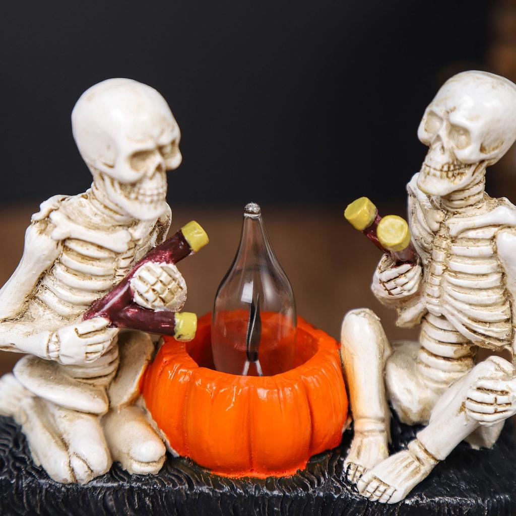 Flame Lamp Resin Craft Halloween Decoration Halloween Atmosphere Lamp Lighting Night Light
