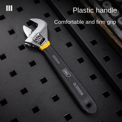 Adjustable Wrench Universal Spanner Dip Plastic Carbon Steel Mechanical Workshop Hand Repair Tools Car Bicycle Wrench